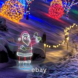 5FT 273 LED Christmas Santa Claus, Light up Christmas Father Neon Sign Animated