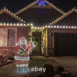 5FT 273 LED Christmas Santa Claus, Light up Christmas Father Neon Sign Animated