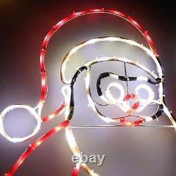 5FT 273 LED Christmas Santa Claus, Light up Christmas Father Neon Sign Animated