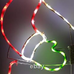 5FT 273 LED Christmas Santa Claus, Light up Christmas Father Neon Sign Animated