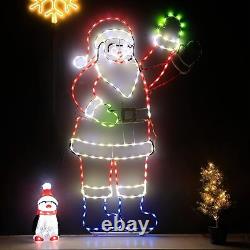 5FT 273 LED Christmas Santa Claus, Light up Christmas Father Neon Sign Animated