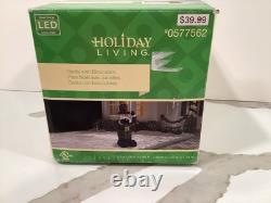 5ft Santa Claus in Camo With Binoculars Moving arm LED Light Up Blow Up Rare