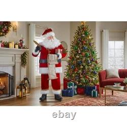 6' ANIMATED LIFE-SIZE SANTA CLAUS WITH WISHLIST Christmas Animatronic