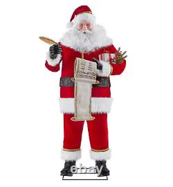 6 FT Animated Realistic Santa Claus Christmas Lifesize Prop Sings and Talks NEW