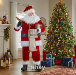 6 FT Animated Realistic Santa Claus Christmas Lifesize Prop Sings and Talks NEW