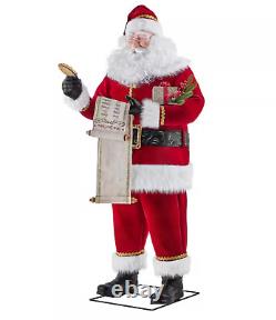 6 FT Animated Realistic Santa Claus Christmas Lifesize Prop Sings and Talks NEW