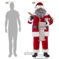 6' Life-size Animated Realistic Santa Claus Christmas Prop