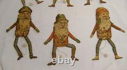 6 Santa Claus jumping jack made by Oehmigke & Riemschneider Germany ca 1870