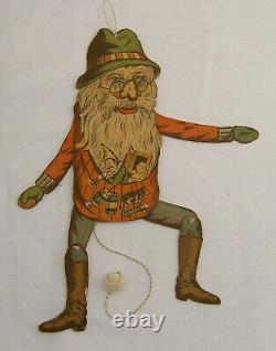 6 Santa Claus jumping jack made by Oehmigke & Riemschneider Germany ca 1870