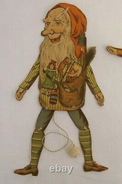 6 Santa Claus jumping jack made by Oehmigke & Riemschneider Germany ca 1870