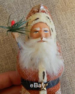 6 Vintage German Christmas Santa Claus Detailed Belsnickel Candy Container