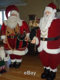 6 ft. Life Size Deluxe Santa Claus withBurlap Sack of Toys and animated/moving Elf