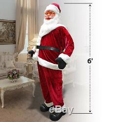 6ft Life Size Santa Animated Sining Dancing Santa Claus Christmas Man Fun Play