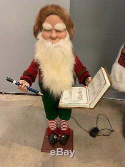 6ft Tall Life Size Santa Claus & Animated Elf Toy Bag Watch BIG Members Mark 07
