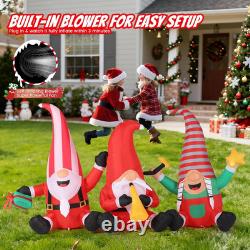 7.55FT Christmas Inflatables Silly Gnomes 2025 NEW LED Outdoor Decoration