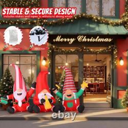 7.55FT Christmas Inflatables Silly Gnomes 2025 NEW LED Outdoor Decoration