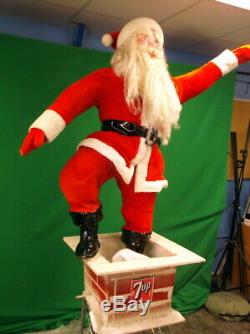 7-Up Santa Claus 1950's Animated Inflating Store Display Harold Gale  Figure