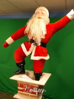 7-Up Santa Claus 1950's Animated Inflating Store Display Harold Gale  Figure