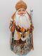 7 Wooden Santa Claus Hand Carved And Painted Figurine Christmas Decor #3
