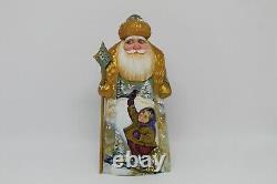 7 Wooden Santa Claus Handmade and hand painted figurine Christmas decor