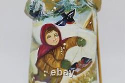 7 Wooden Santa Claus Handmade and hand painted figurine Christmas decor