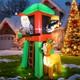 7ft Christmas Inflatable Outdoor Decorations Camouflage Santa Claus Deer Hunter