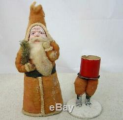 8.5 inch Vintage Santa Claus Spun Cotton Candy Container Made in Japan