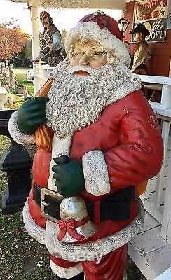 8 Ft. Santa Claus with Toy Bag Poly-Resin Fiberglass Christmas Statue