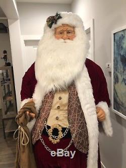 80-Inch Life Size Santa Claus Christmas Figure by Jacqueline Kent / Kurt Adler