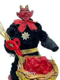 AF26 Austrian Christmas Krampus Companion Belsnickle Figure Candy Container 1930
