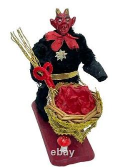 AF26 Austrian Christmas Krampus Companion Belsnickle Figure Candy Container 1930