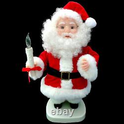 ANIMATED CHRISTMAS FIGURE / SANTA CLAUS / FLAME-EFFECT CANDLE / MADE in THAILAND