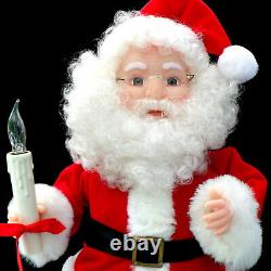 ANIMATED CHRISTMAS FIGURE / SANTA CLAUS / FLAME-EFFECT CANDLE / MADE in THAILAND