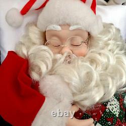 ANIMATED CHRISTMAS FIGURE / SLEEPING SANTA in BED / TELCO MOTIONETTE / SEE VIDEO