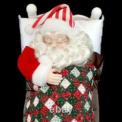 ANIMATED CHRISTMAS FIGURE / SLEEPING SANTA in BED / TELCO MOTIONETTE / SEE VIDEO