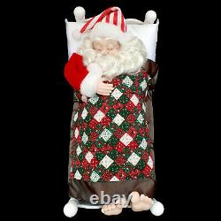 ANIMATED CHRISTMAS FIGURE / SLEEPING SANTA in BED / TELCO MOTIONETTE / SEE VIDEO