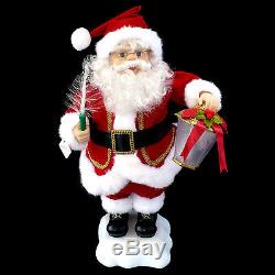 ANIMATED FIBER OPTIC SANTA CLAUS / TELCO MOTIONETTTE with FIBER OPTICS LIGHTS