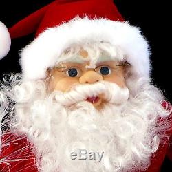 ANIMATED FIBER OPTIC SANTA CLAUS / TELCO MOTIONETTTE with FIBER OPTICS LIGHTS