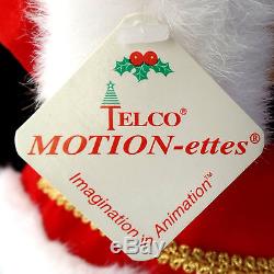 ANIMATED FIBER OPTIC SANTA CLAUS / TELCO MOTIONETTTE with FIBER OPTICS LIGHTS