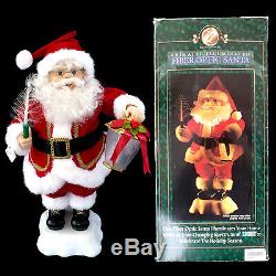 ANIMATED FIBER OPTIC SANTA CLAUS / TELCO MOTIONETTTE with FIBER OPTICS LIGHTS