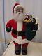 Animated Holiday Creations 1995 Black African American Santa Claus With Candle