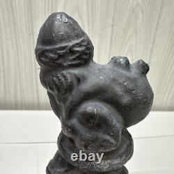 ANTIOUE CAST IRON SANTA CLAUS DOOR STOP FIGURE 5 1/2 Paper weight