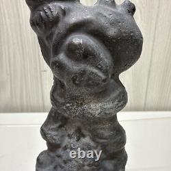 ANTIOUE CAST IRON SANTA CLAUS DOOR STOP FIGURE 5 1/2 Paper weight