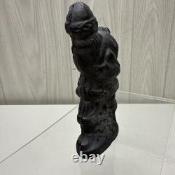 ANTIOUE CAST IRON SANTA CLAUS DOOR STOP FIGURE 5 1/2 Paper weight