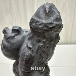 ANTIOUE CAST IRON SANTA CLAUS DOOR STOP FIGURE 5 1/2 Paper weight