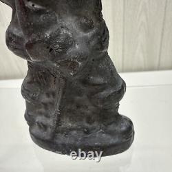ANTIOUE CAST IRON SANTA CLAUS DOOR STOP FIGURE 5 1/2 Paper weight