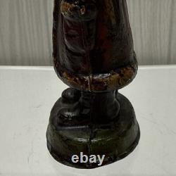 ANTIOUE CAST IRON SANTA CLAUS DOOR STOP FIGURE DATED 1890 5 1/2 Paper weight