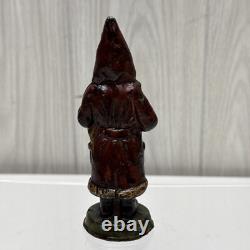 ANTIOUE CAST IRON SANTA CLAUS DOOR STOP FIGURE DATED 1890 5 1/2 Paper weight