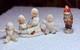 Antique Hertwig German Bisque Snow Baby 4 Babies & 1 Santa Claus = 5 Pieces