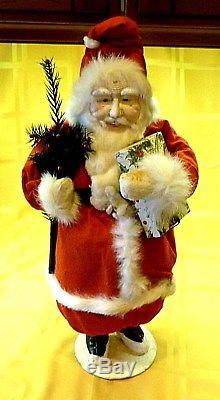 ANTIQUE LARGE 22 STANDING SANTA CLAUS DOLL Circa 1900+/. PRISTINE COND